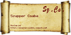 Szupper Csaba névjegykártya